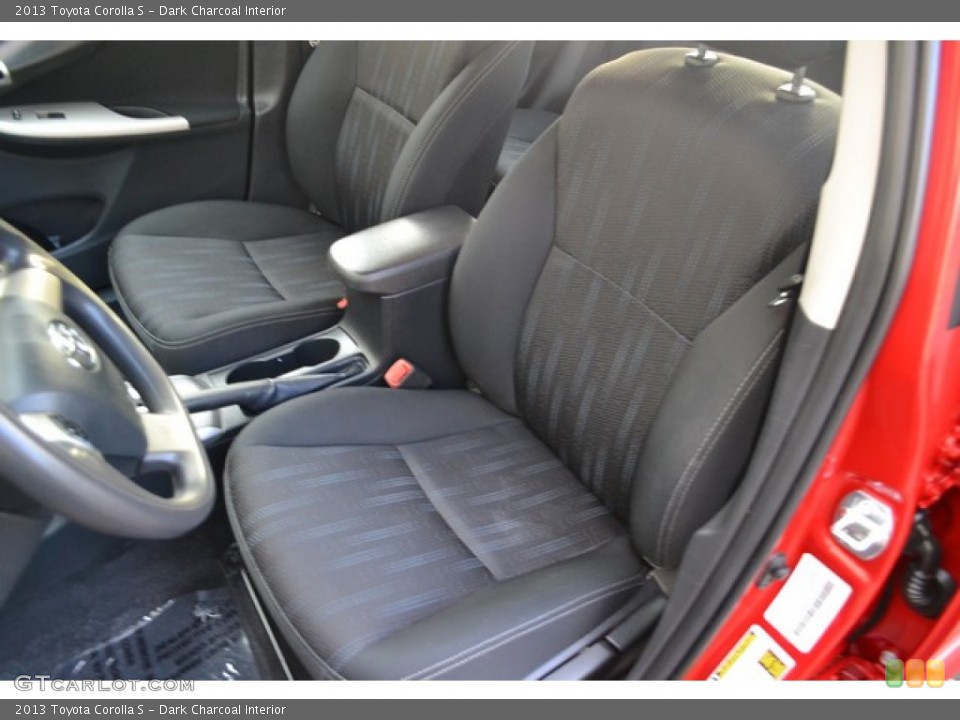 Dark Charcoal Interior Front Seat for the 2013 Toyota Corolla S #99299677