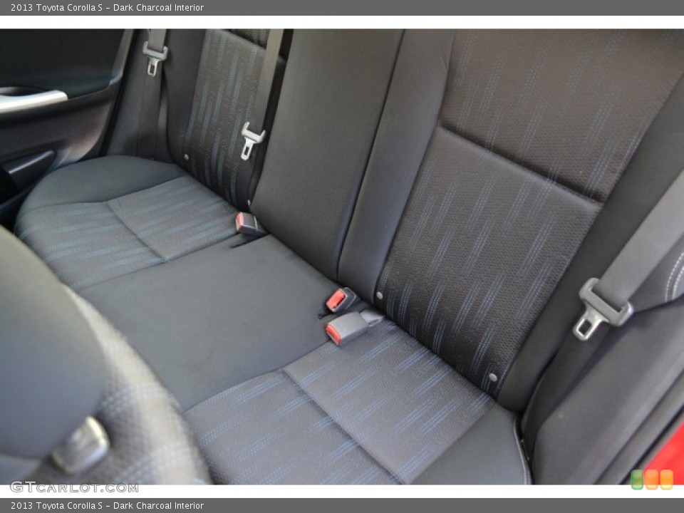 Dark Charcoal Interior Rear Seat for the 2013 Toyota Corolla S #99299911