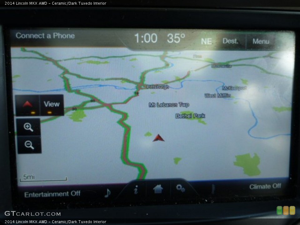 Ceramic/Dark Tuxedo Interior Navigation for the 2014 Lincoln MKX AWD #99303478