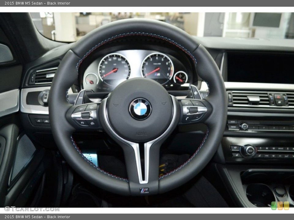 Black Interior Steering Wheel for the 2015 BMW M5 Sedan #99326152