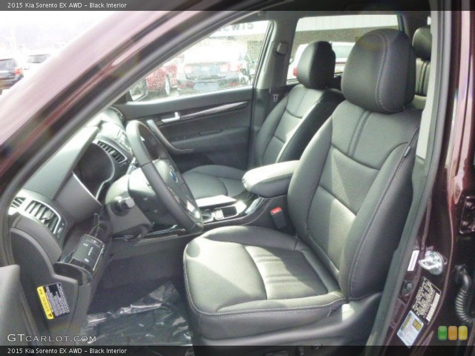 Black Interior Front Seat for the 2015 Kia Sorento EX AWD #99327760