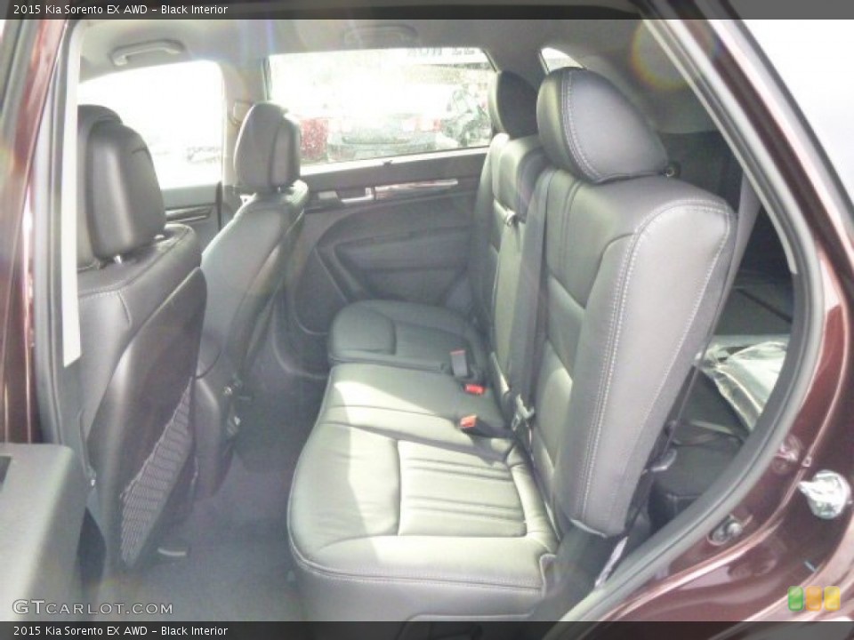 Black Interior Rear Seat for the 2015 Kia Sorento EX AWD #99327802