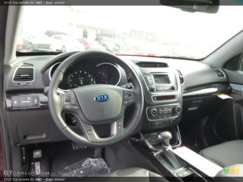 Black Interior Dashboard for the 2015 Kia Sorento EX AWD #99327849
