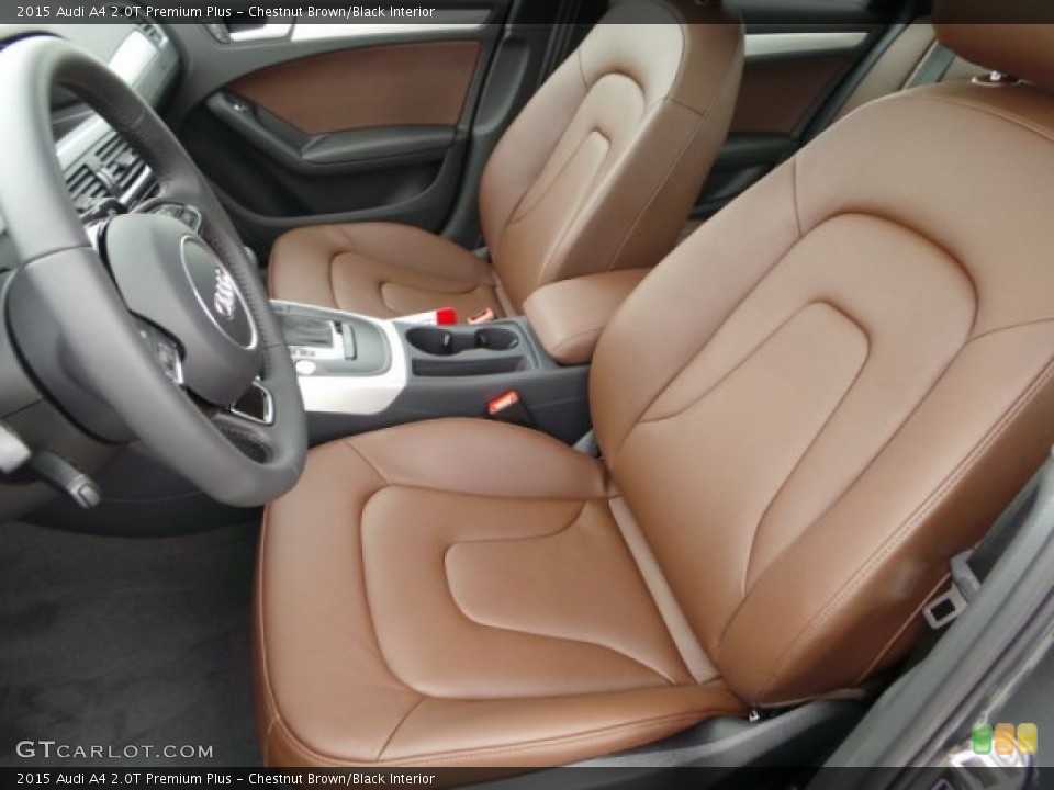 Chestnut Brown/Black 2015 Audi A4 Interiors