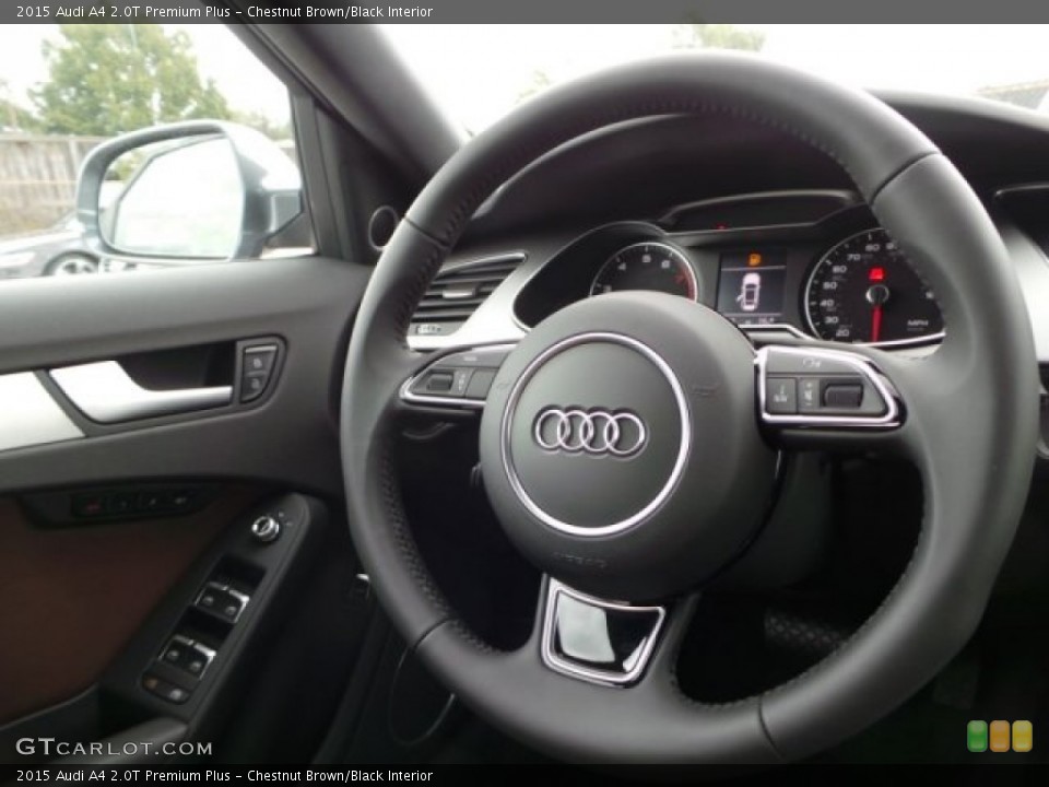 Chestnut Brown/Black Interior Steering Wheel for the 2015 Audi A4 2.0T Premium Plus #99329734