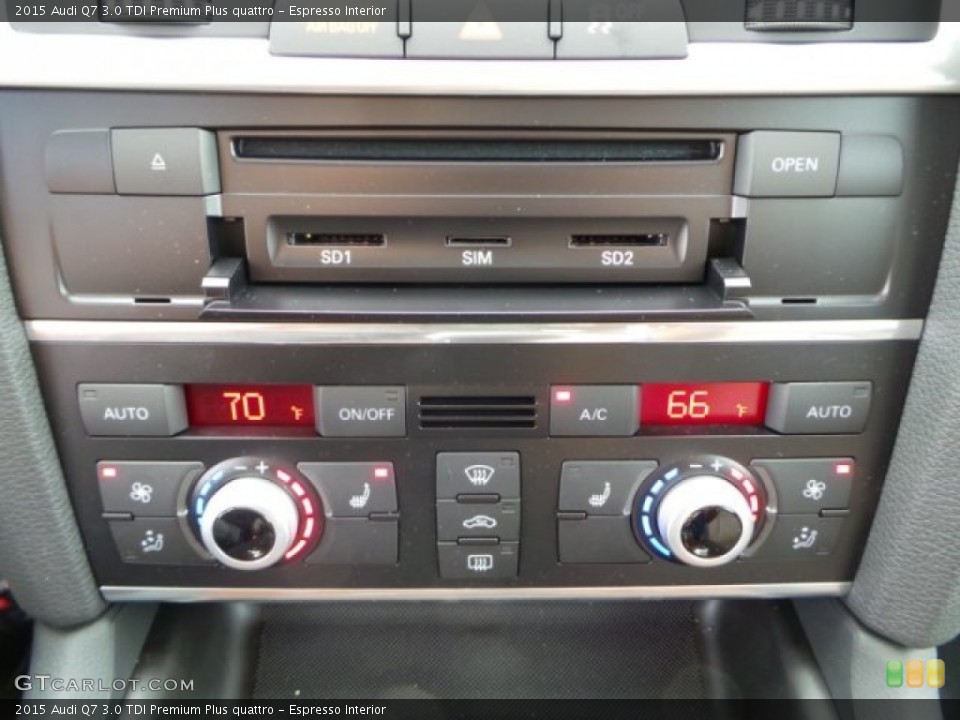 Espresso Interior Controls for the 2015 Audi Q7 3.0 TDI Premium Plus quattro #99332713
