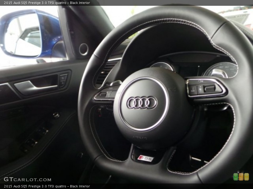 Black Interior Steering Wheel for the 2015 Audi SQ5 Prestige 3.0 TFSI quattro #99333610