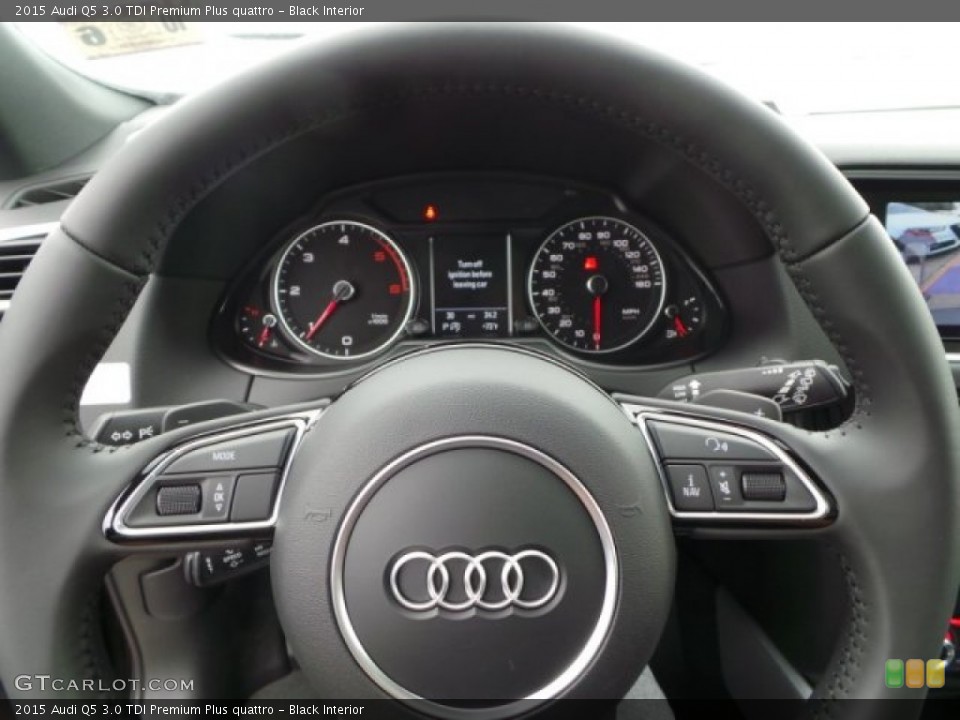 Black Interior Steering Wheel for the 2015 Audi Q5 3.0 TDI Premium Plus quattro #99338104