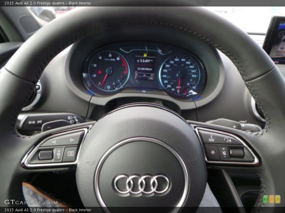 Black Interior Steering Wheel for the 2015 Audi A3 2.0 Prestige quattro #99340495