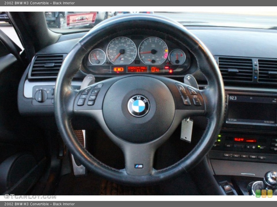 Black Interior Steering Wheel for the 2002 BMW M3 Convertible #99357859