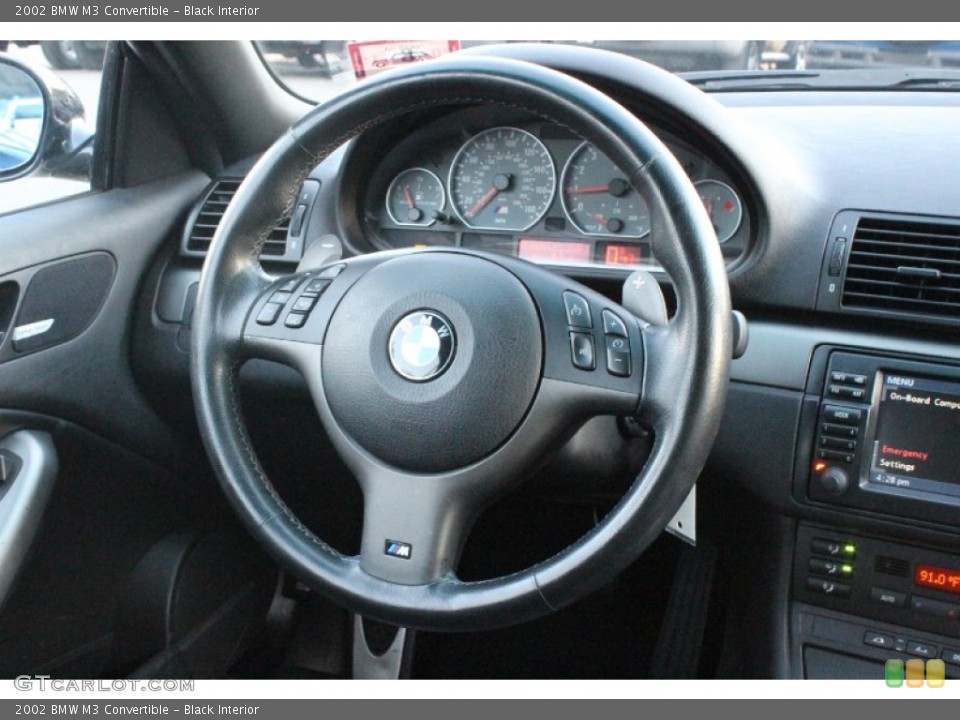 Black Interior Steering Wheel for the 2002 BMW M3 Convertible #99357985