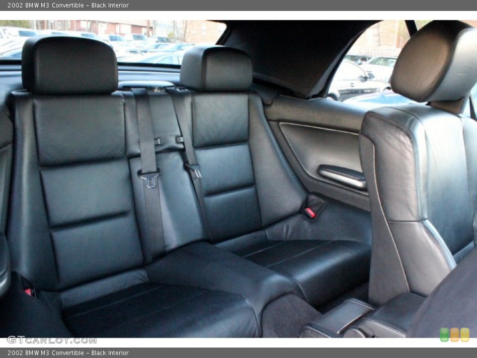 Black Interior Rear Seat for the 2002 BMW M3 Convertible #99358114