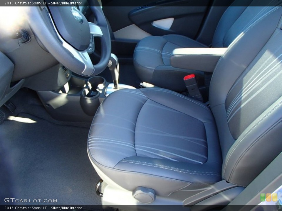 Silver/Blue Interior Front Seat for the 2015 Chevrolet Spark LT #99372841