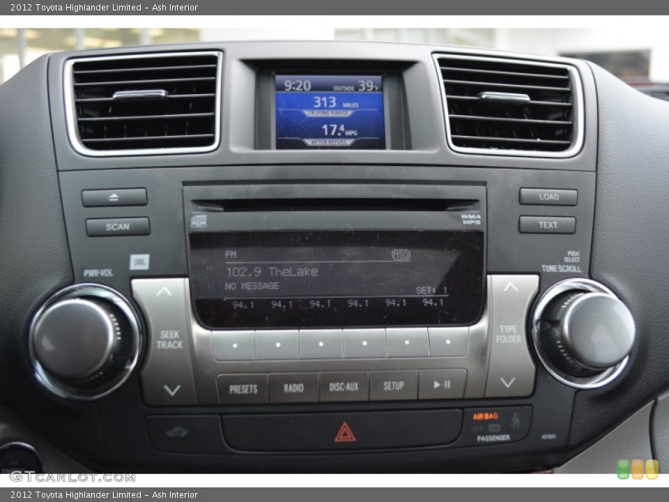 Ash Interior Audio System for the 2012 Toyota Highlander Limited #99374223