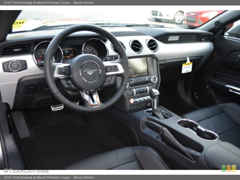 Ebony Interior Prime Interior for the 2015 Ford Mustang EcoBoost Premium Coupe #99374452