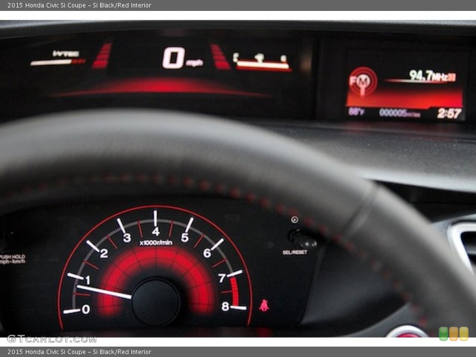 Si Black/Red Interior Gauges for the 2015 Honda Civic Si Coupe #99378092