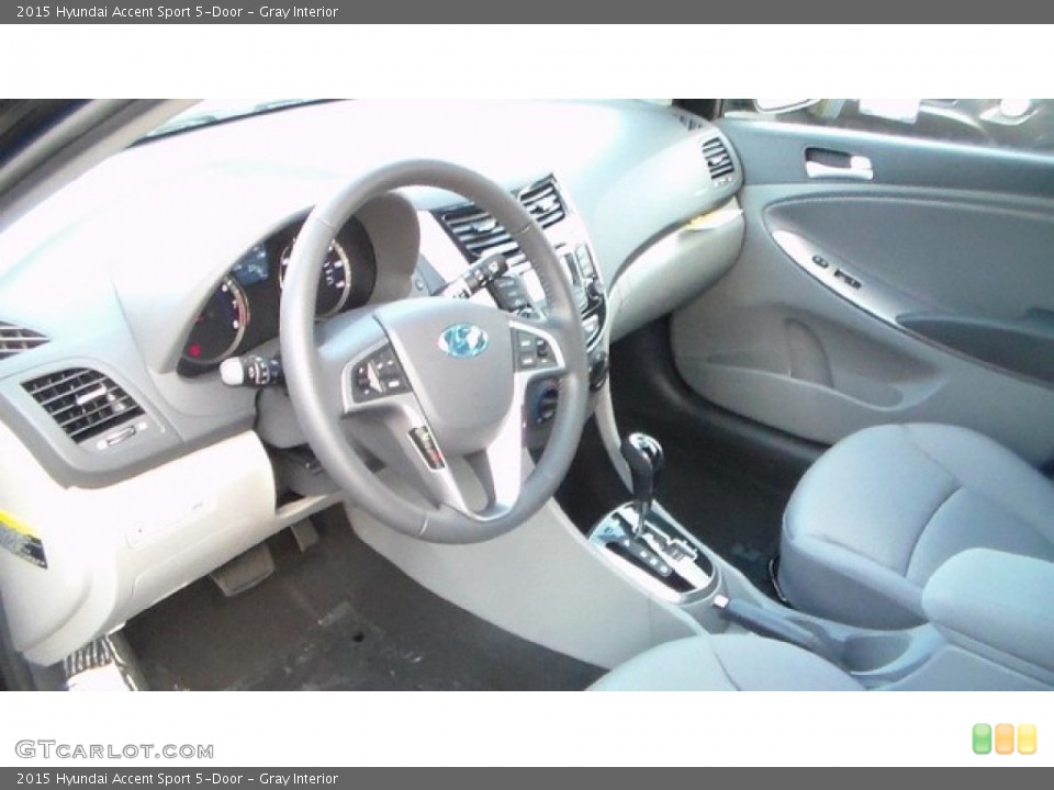Gray Interior Prime Interior for the 2015 Hyundai Accent Sport 5-Door #99380909