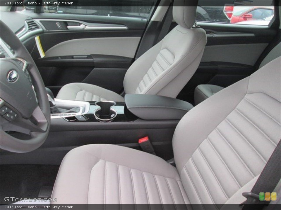 Earth Gray Interior Front Seat for the 2015 Ford Fusion S #99386241