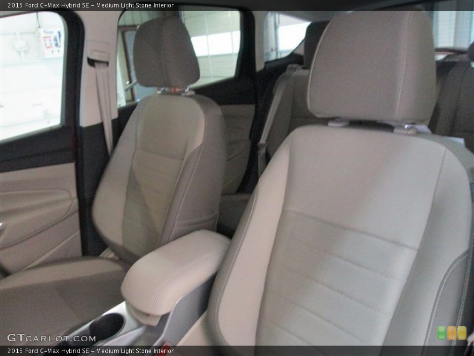 Medium Light Stone Interior Front Seat for the 2015 Ford C-Max Hybrid SE #99389507