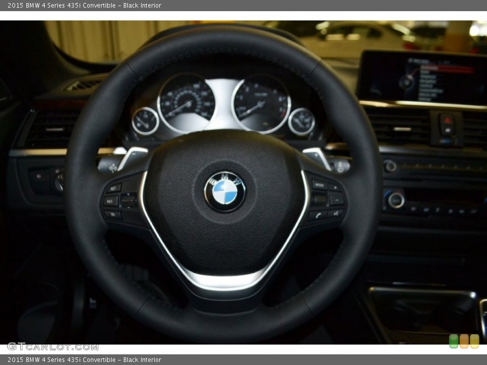 Black Interior Steering Wheel for the 2015 BMW 4 Series 435i Convertible #99390890