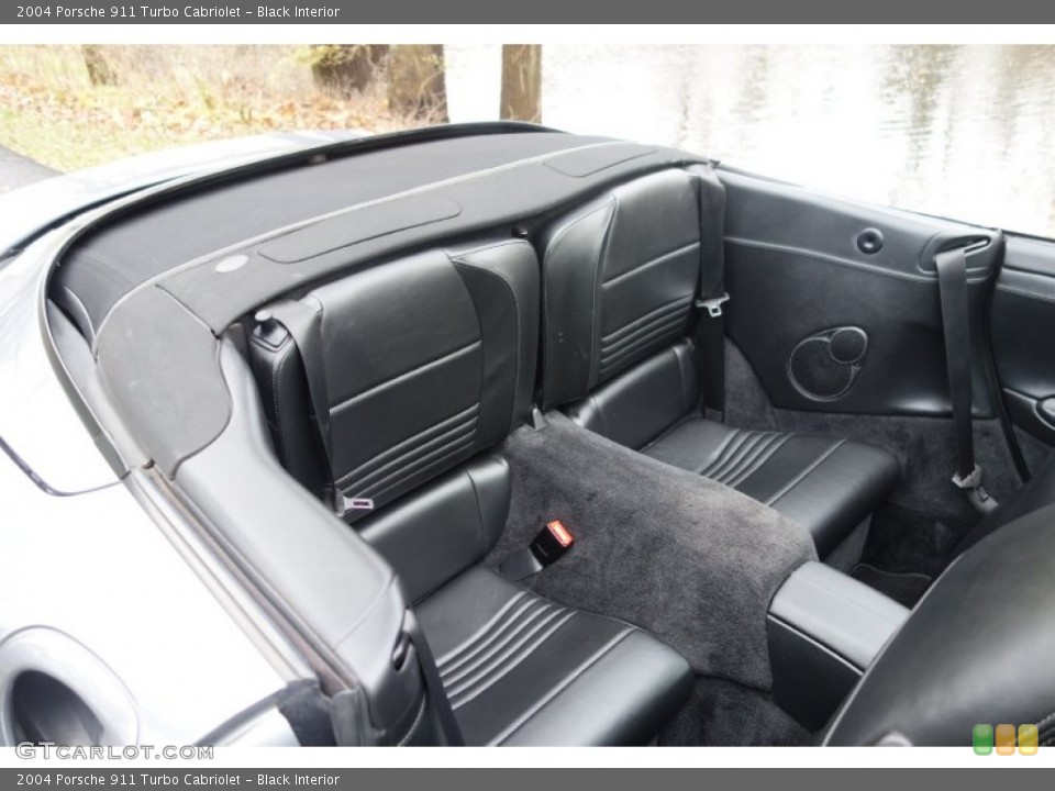 Black Interior Rear Seat for the 2004 Porsche 911 Turbo Cabriolet #99398084
