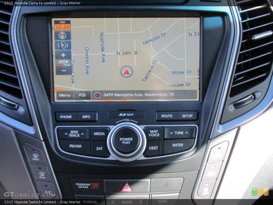 Gray Interior Navigation for the 2015 Hyundai Santa Fe Limited #99398288