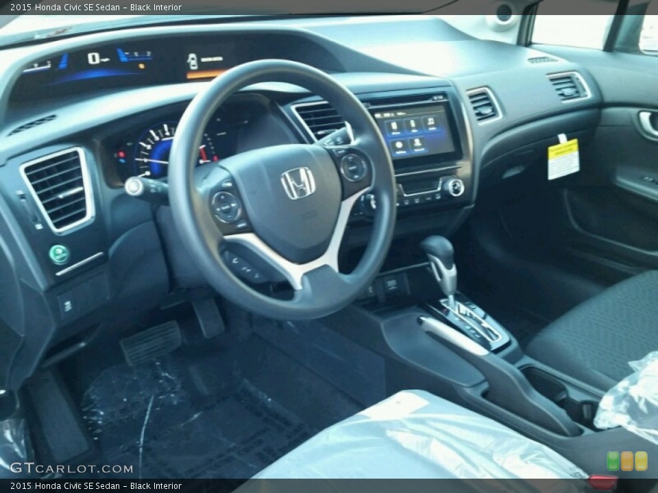 Black Interior Prime Interior for the 2015 Honda Civic SE Sedan #99399563
