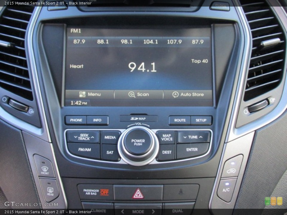 Black Interior Controls for the 2015 Hyundai Santa Fe Sport 2.0T #99406082