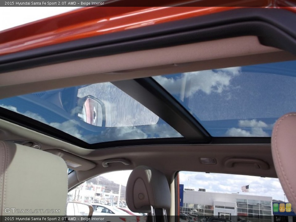Beige Interior Sunroof for the 2015 Hyundai Santa Fe Sport 2.0T AWD #99406997