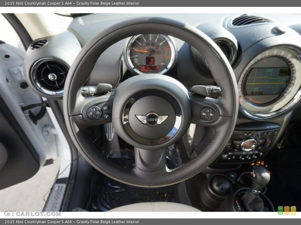 Gravity Polar Beige Leather Interior Steering Wheel for the 2015 Mini Countryman Cooper S All4 #99408356