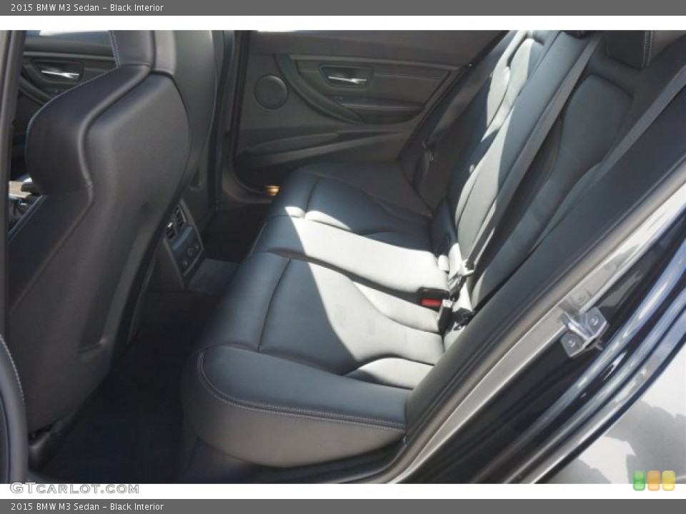 Black Interior Rear Seat for the 2015 BMW M3 Sedan #99408820