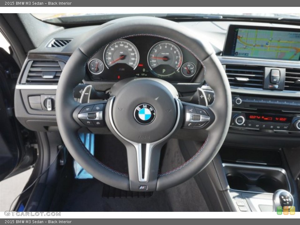 Black Interior Steering Wheel for the 2015 BMW M3 Sedan #99408908