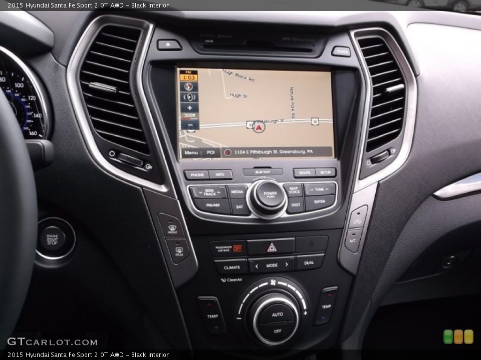 Black Interior Controls for the 2015 Hyundai Santa Fe Sport 2.0T AWD #99409361