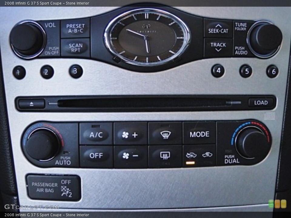 Stone Interior Controls for the 2008 Infiniti G 37 S Sport Coupe #99410030