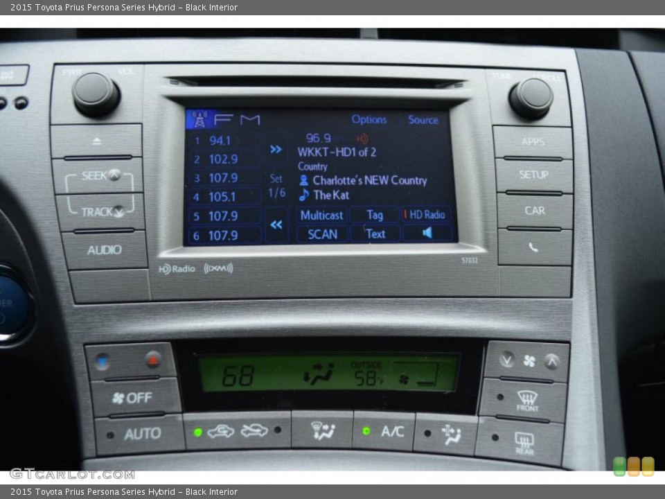 Black Interior Controls for the 2015 Toyota Prius Persona Series Hybrid #99419251