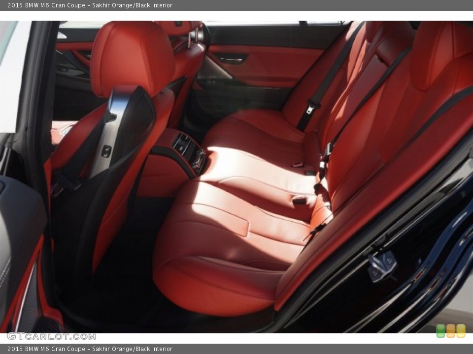 Sakhir Orange/Black Interior Rear Seat for the 2015 BMW M6 Gran Coupe #99422704
