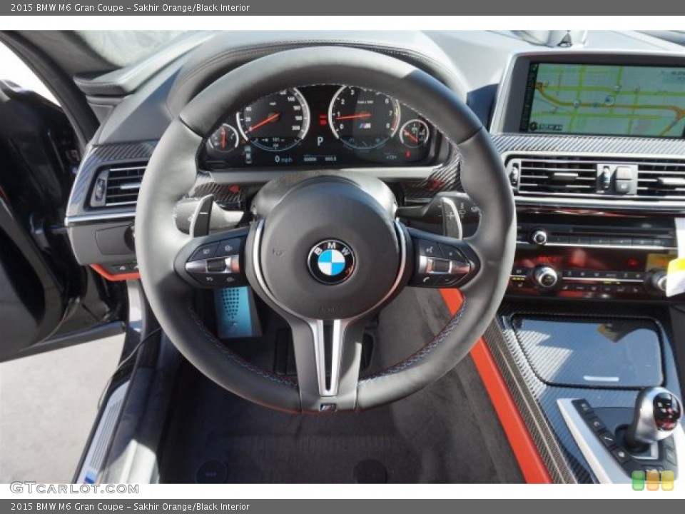 Sakhir Orange/Black Interior Steering Wheel for the 2015 BMW M6 Gran Coupe #99422788
