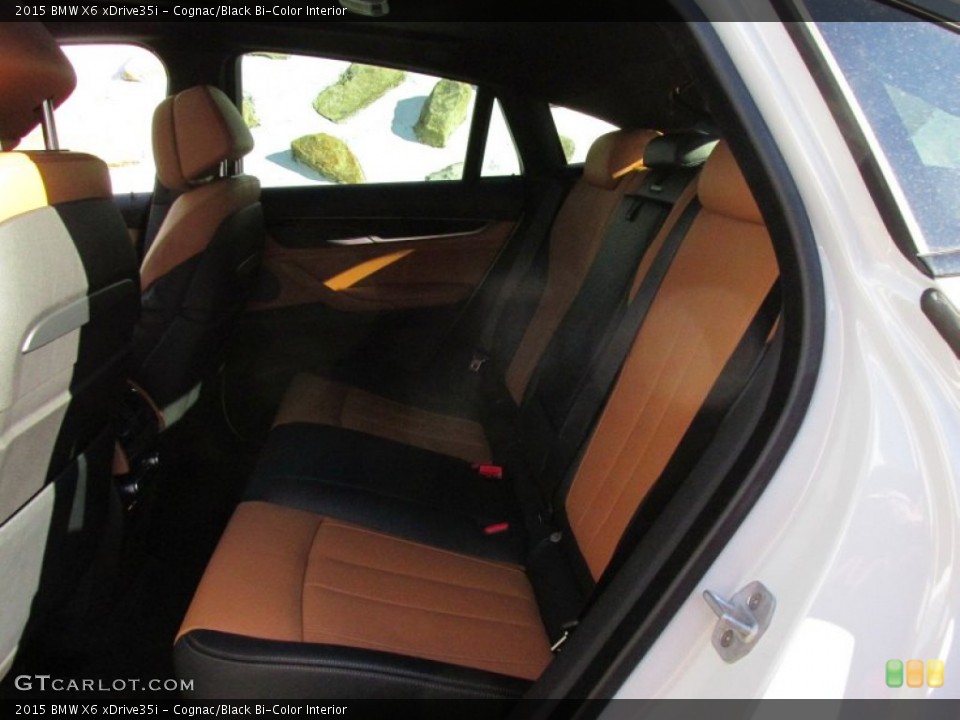Cognac/Black Bi-Color 2015 BMW X6 Interiors