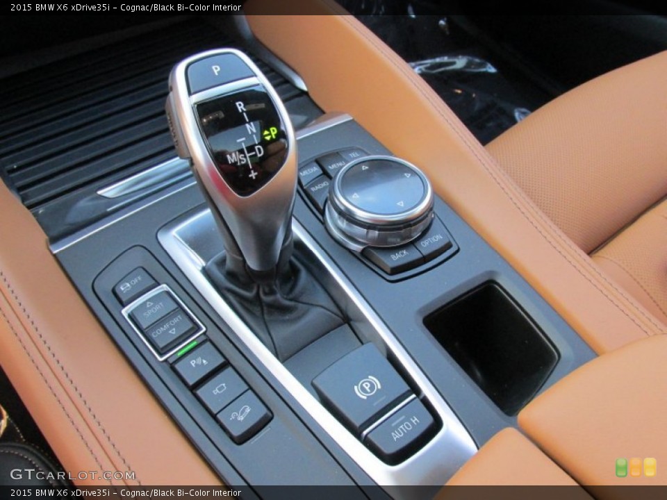 Cognac/Black Bi-Color Interior Transmission for the 2015 BMW X6 xDrive35i #99428911