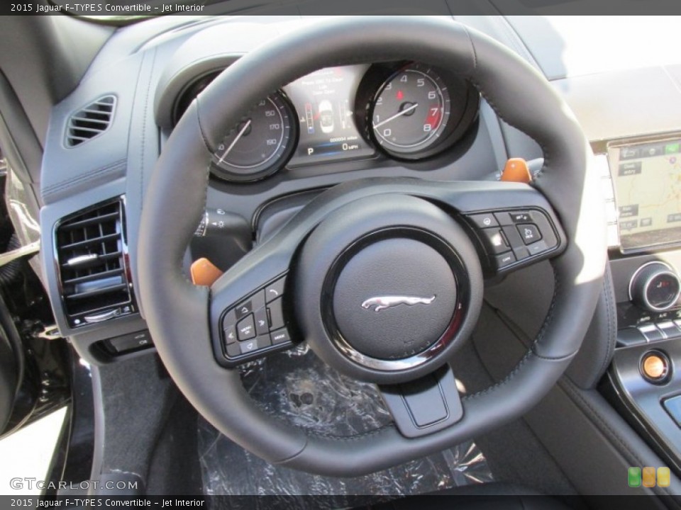Jet Interior Steering Wheel for the 2015 Jaguar F-TYPE S Convertible #99429400
