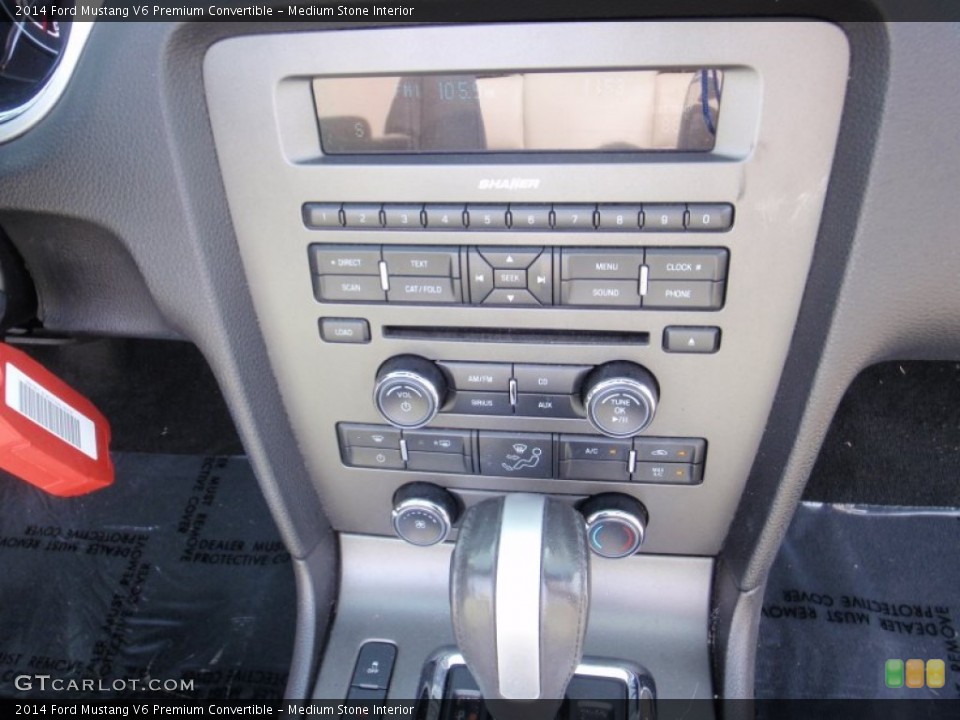 Medium Stone Interior Controls for the 2014 Ford Mustang V6 Premium Convertible #99441355