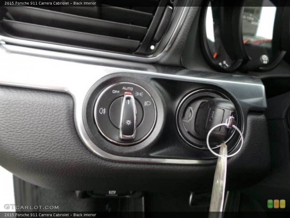 Black Interior Controls for the 2015 Porsche 911 Carrera Cabriolet #99443905