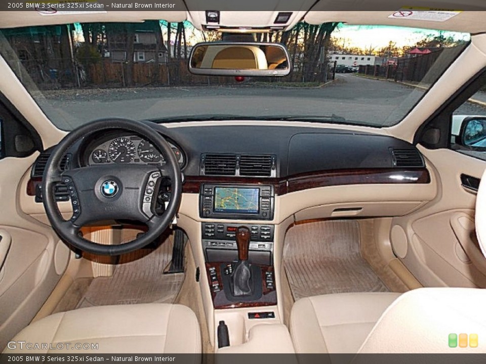 Natural Brown Interior Dashboard for the 2005 BMW 3 Series 325xi Sedan #99444034