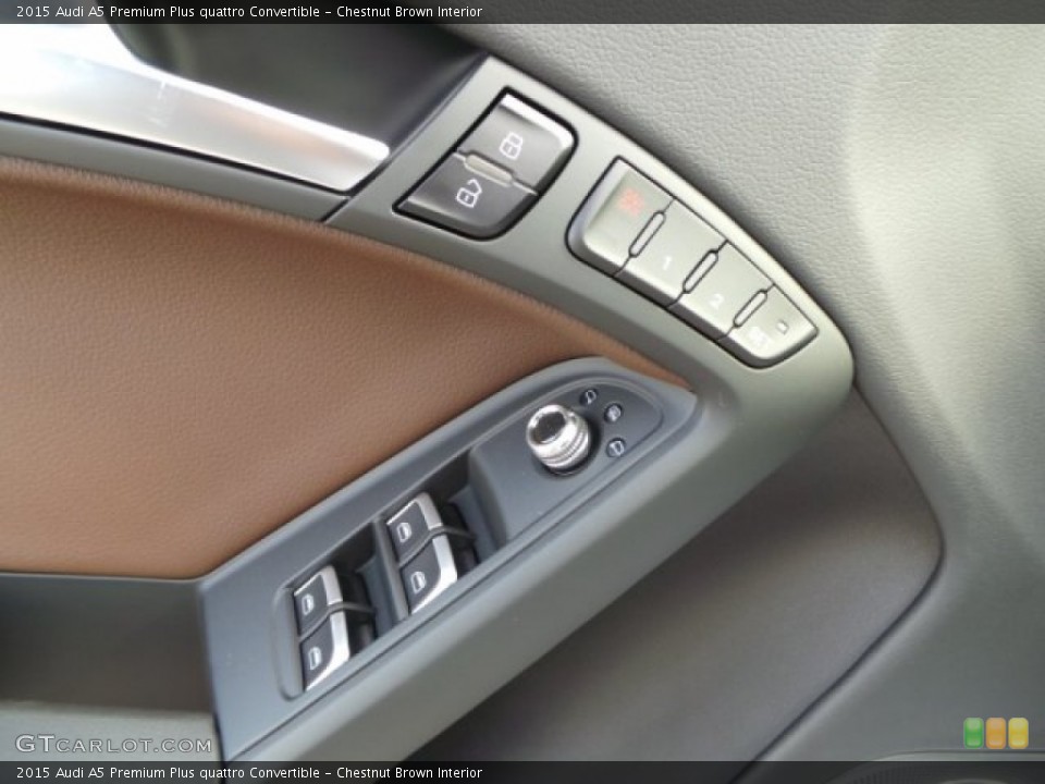 Chestnut Brown Interior Controls for the 2015 Audi A5 Premium Plus quattro Convertible #99446827