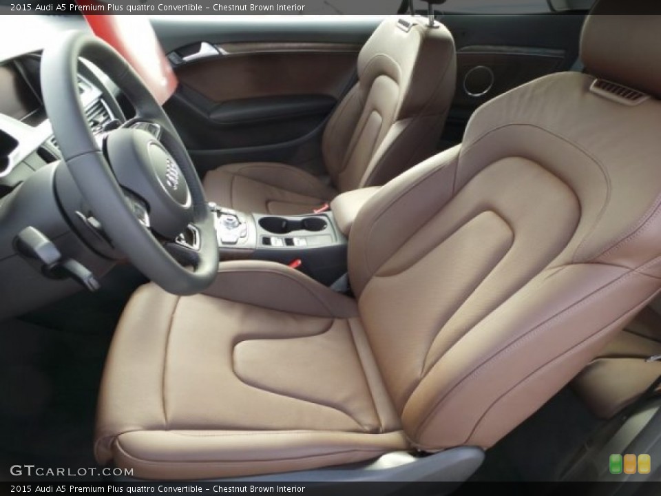 Chestnut Brown Interior Front Seat for the 2015 Audi A5 Premium Plus quattro Convertible #99446857