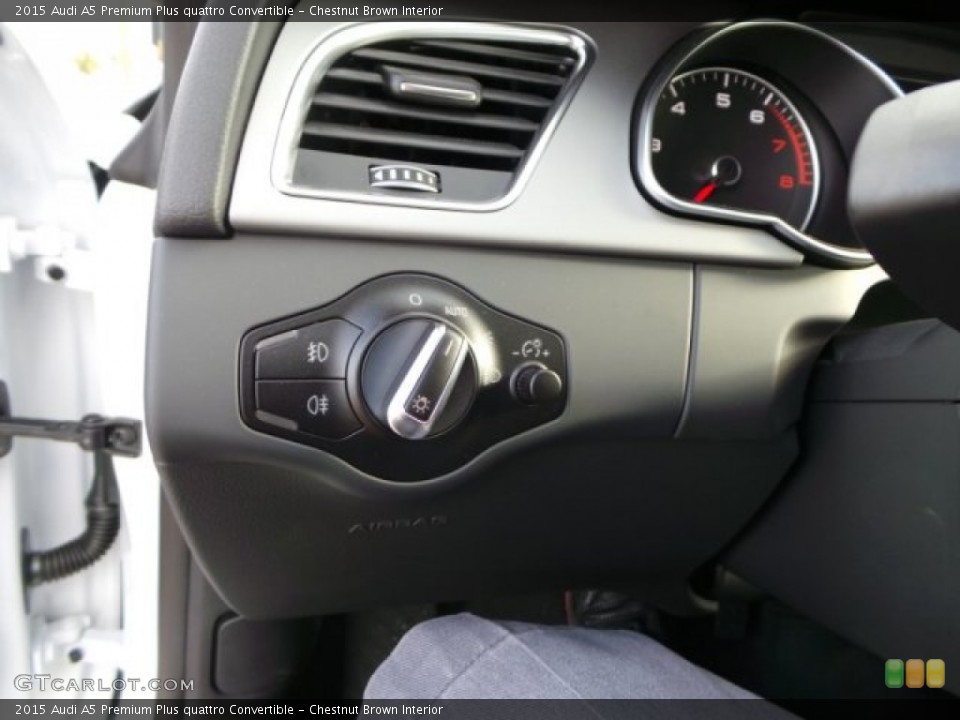 Chestnut Brown Interior Controls for the 2015 Audi A5 Premium Plus quattro Convertible #99447004