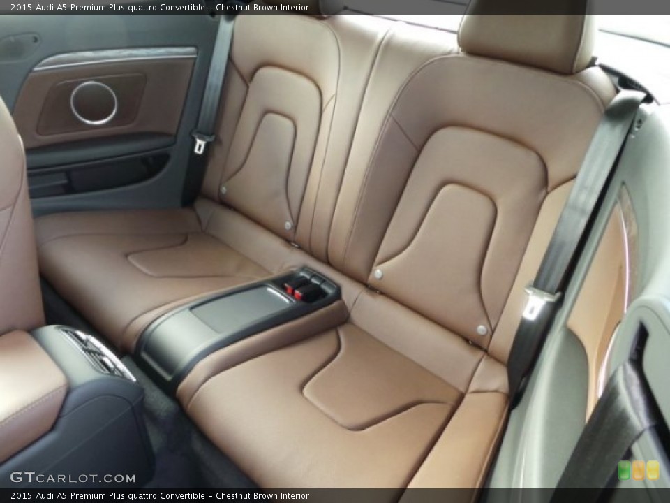 Chestnut Brown Interior Rear Seat for the 2015 Audi A5 Premium Plus quattro Convertible #99447019