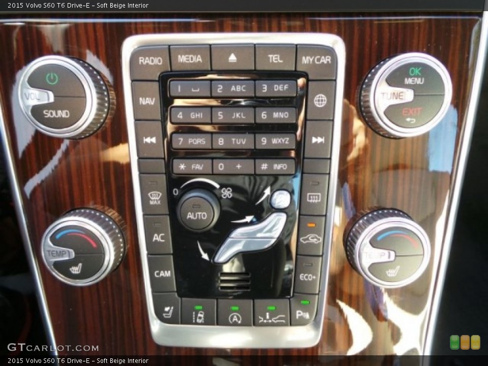 Soft Beige Interior Controls for the 2015 Volvo S60 T6 Drive-E #99448734