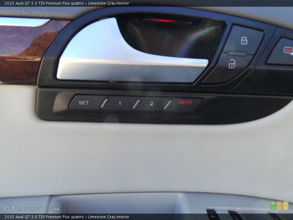 Limestone Gray Interior Controls for the 2015 Audi Q7 3.0 TDI Premium Plus quattro #99452533