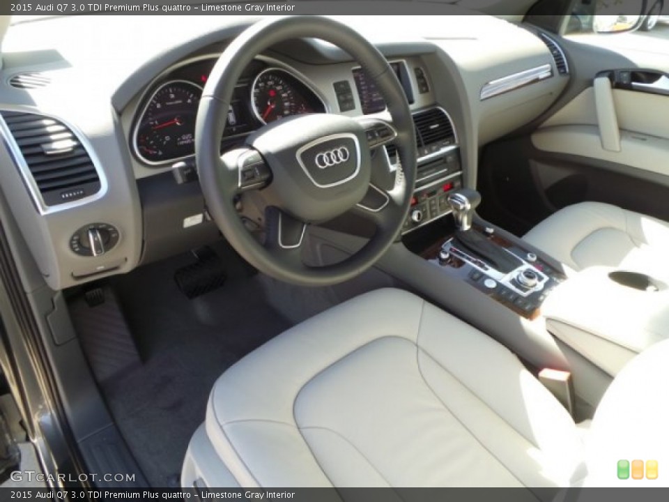 Limestone Gray Interior Photo for the 2015 Audi Q7 3.0 TDI Premium Plus quattro #99452563